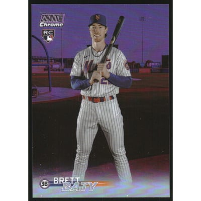 2023 Stadium Club Chrome Inserts Purple Refractors #137 Brett Baty