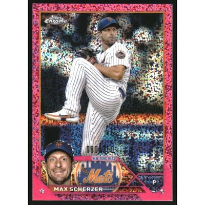 2023 Topps Chrome Magenta Speckle Refractors #148 Max Scherzer
