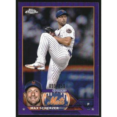 2023 Topps Chrome Purple Refractors #148 Max Scherzer