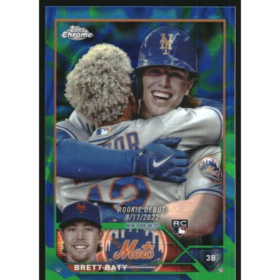 2023 Topps Chrome Update Blue Green Lava Lamp Refractors #USC10 Brett Baty