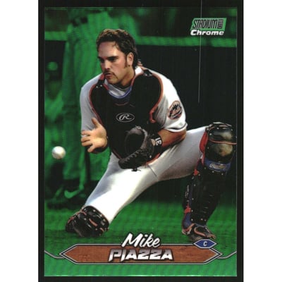 2024 Stadium Club Chrome Green Refractors #144 Mike Piazza