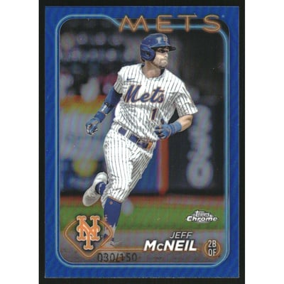 2024 Topps Chrome Blue Refractors #289 Jeff McNeil