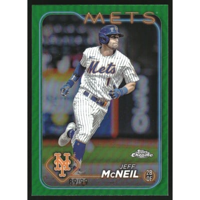 2024 Topps Chrome Green Refractors #289 Jeff McNeil