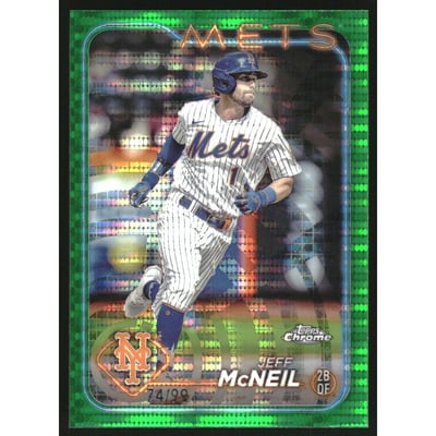 2024 Topps Chrome Green Sonar Refractors #289 Jeff McNeil