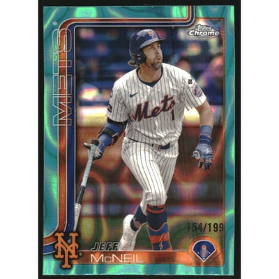 2025 Topps Chrome Aqua Lava Refractors #167 Jeff McNeil