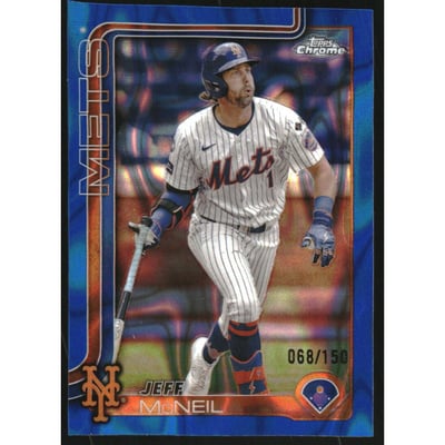 2025 Topps Chrome Blue Lava Refractors #167 Jeff McNeil