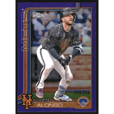 2025 Topps Chrome Purple Refractors #136 Pete Alonso