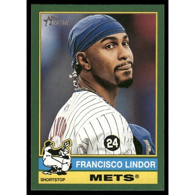 2025 Topps Heritage Green Border #229 Francisco Lindor