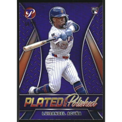 2025 Topps Pristine Plated and Polished Purple Refractors #PP29 Luisangel Acuna