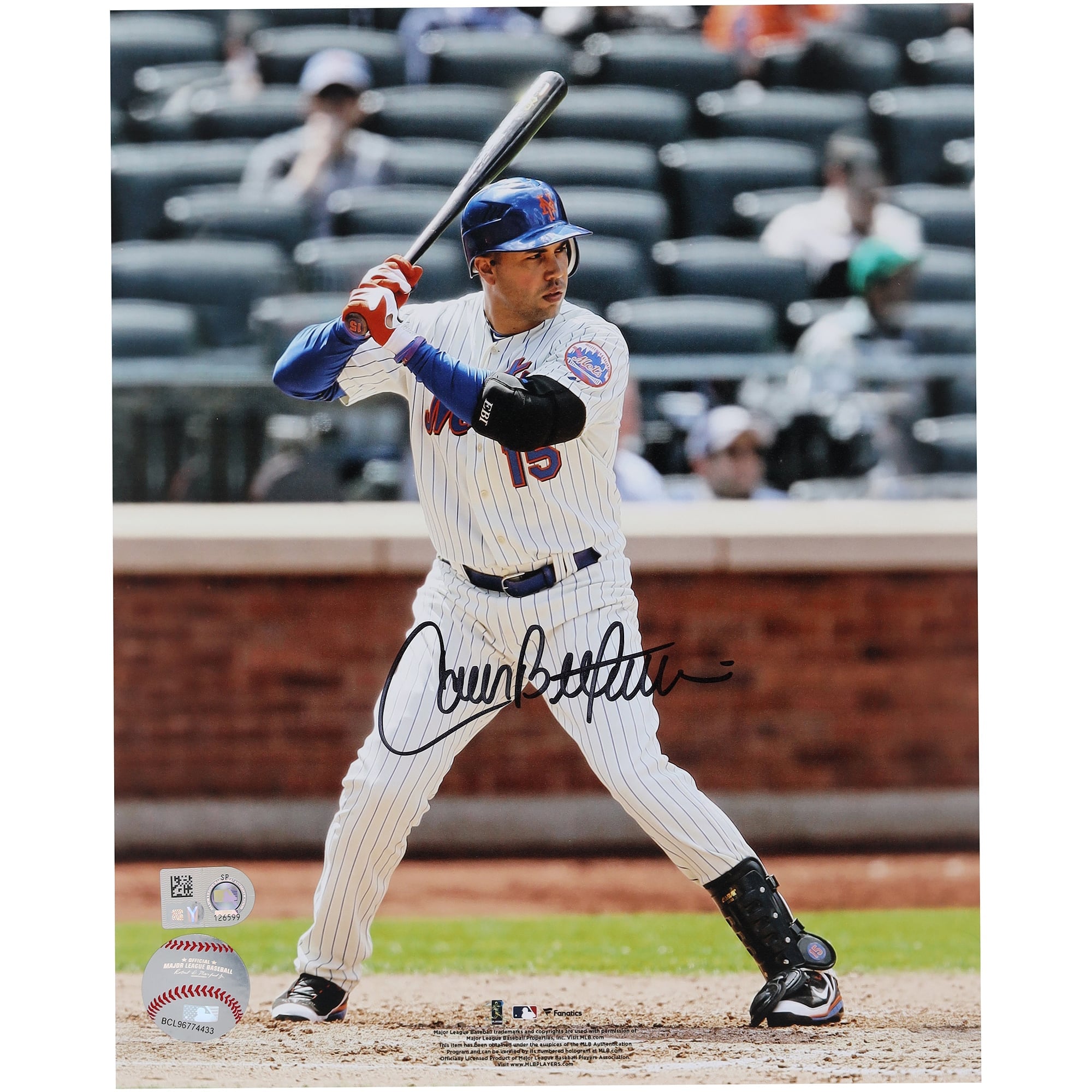 Photo de Carlos Beltran, joueur des Mets de New York, autographiée (8 x 10 pouces).