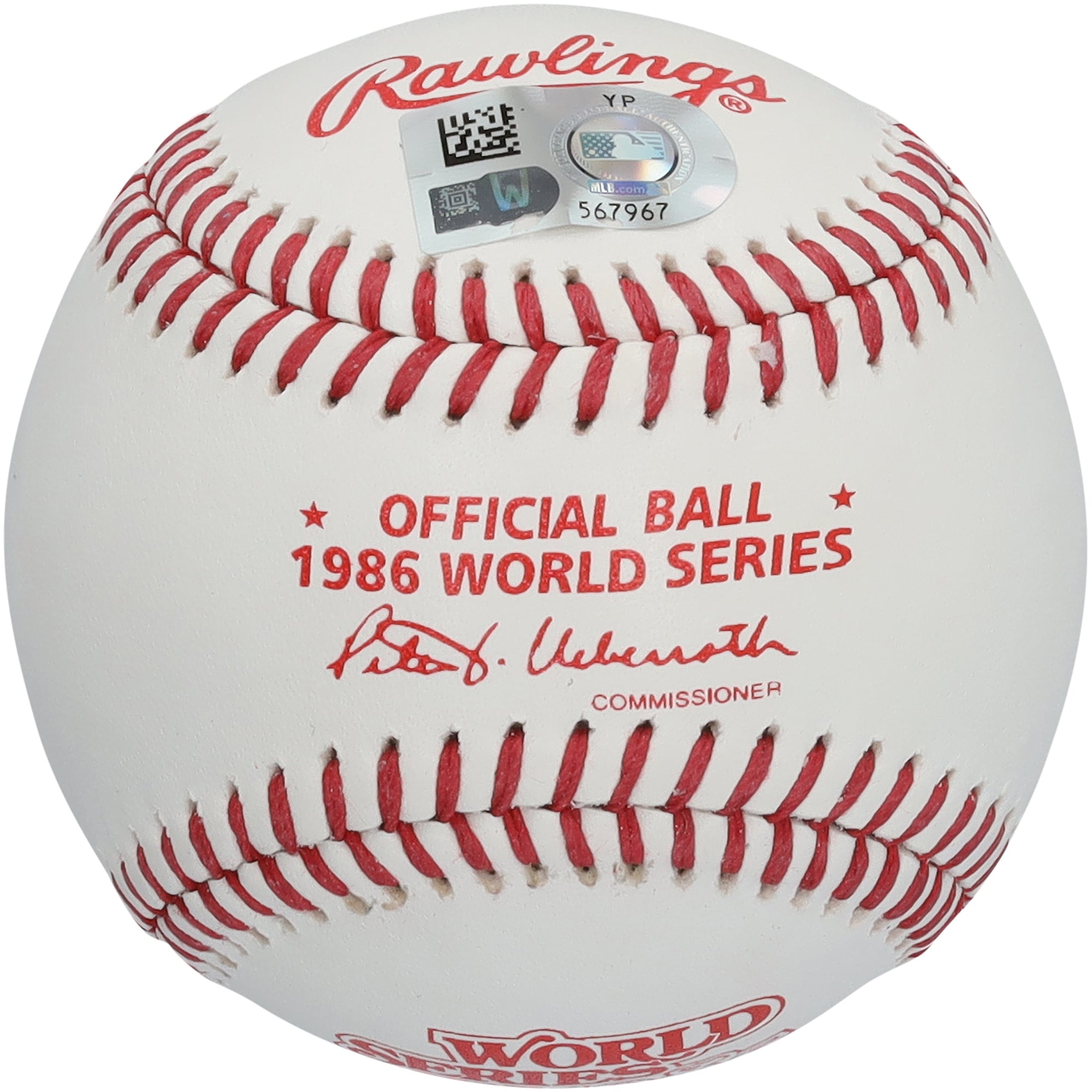 Darryl Strawberry, Dwight Gooden, Keith Hernandez & Ray Knight New York Mets Autographed 1986 World Series Logo Baseball
