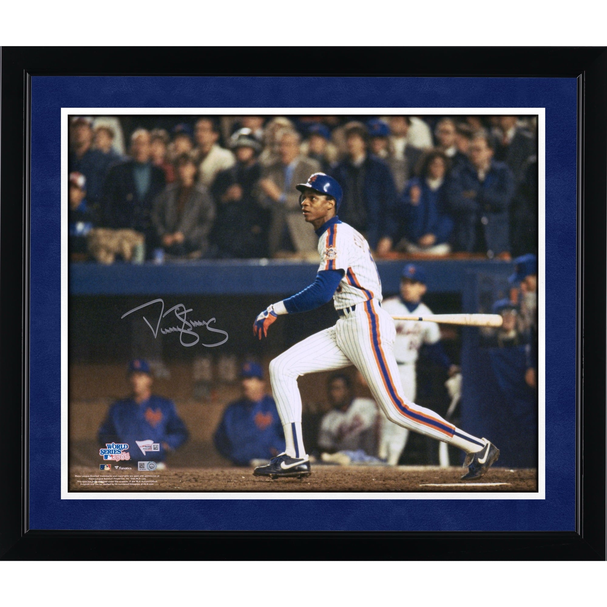 Darryl Strawberry New York Mets Autographed 16" x 20" 1986 World Series Hitting Photograph