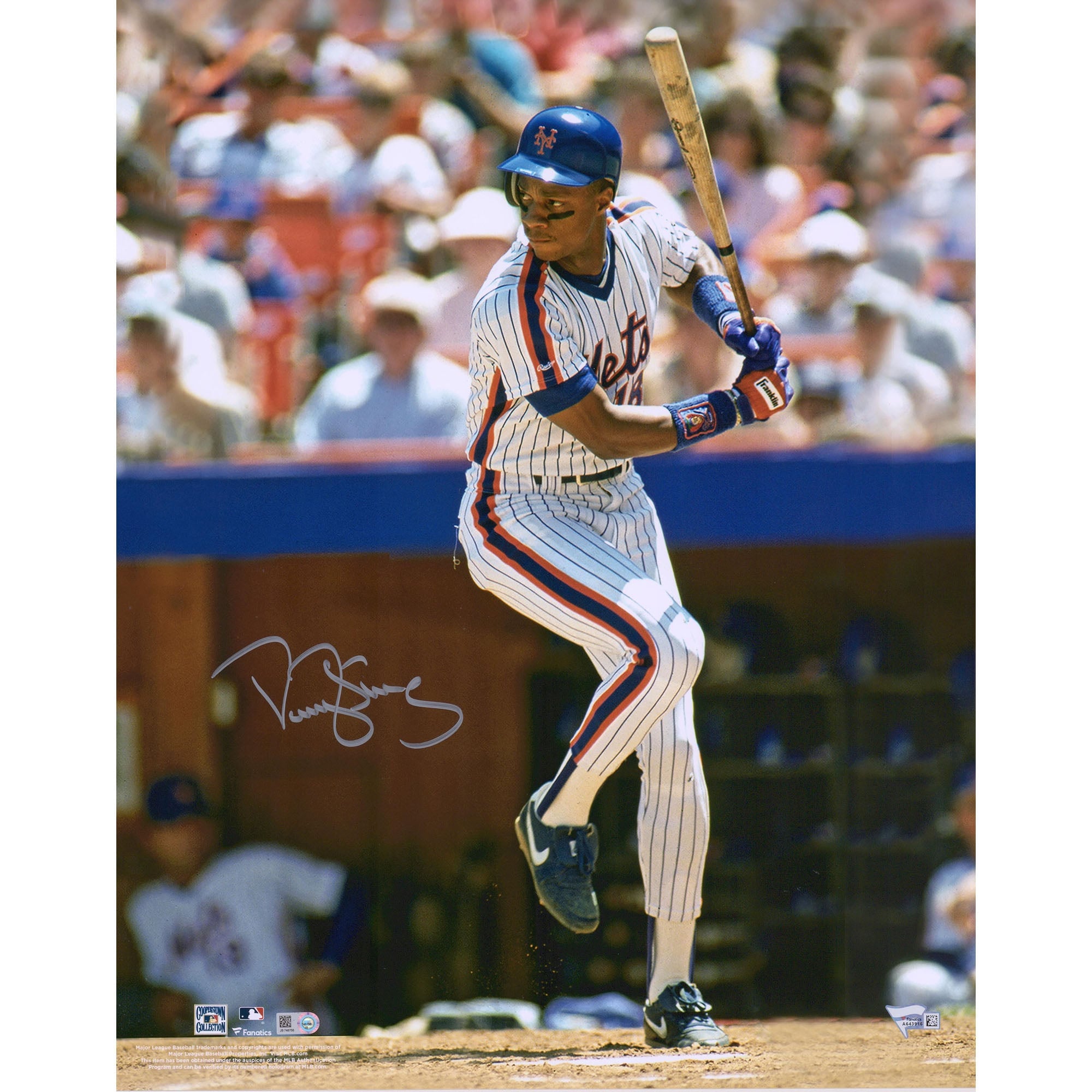 Darryl Strawberry New York Mets Autographed 16" x 20" Hitting Photograph