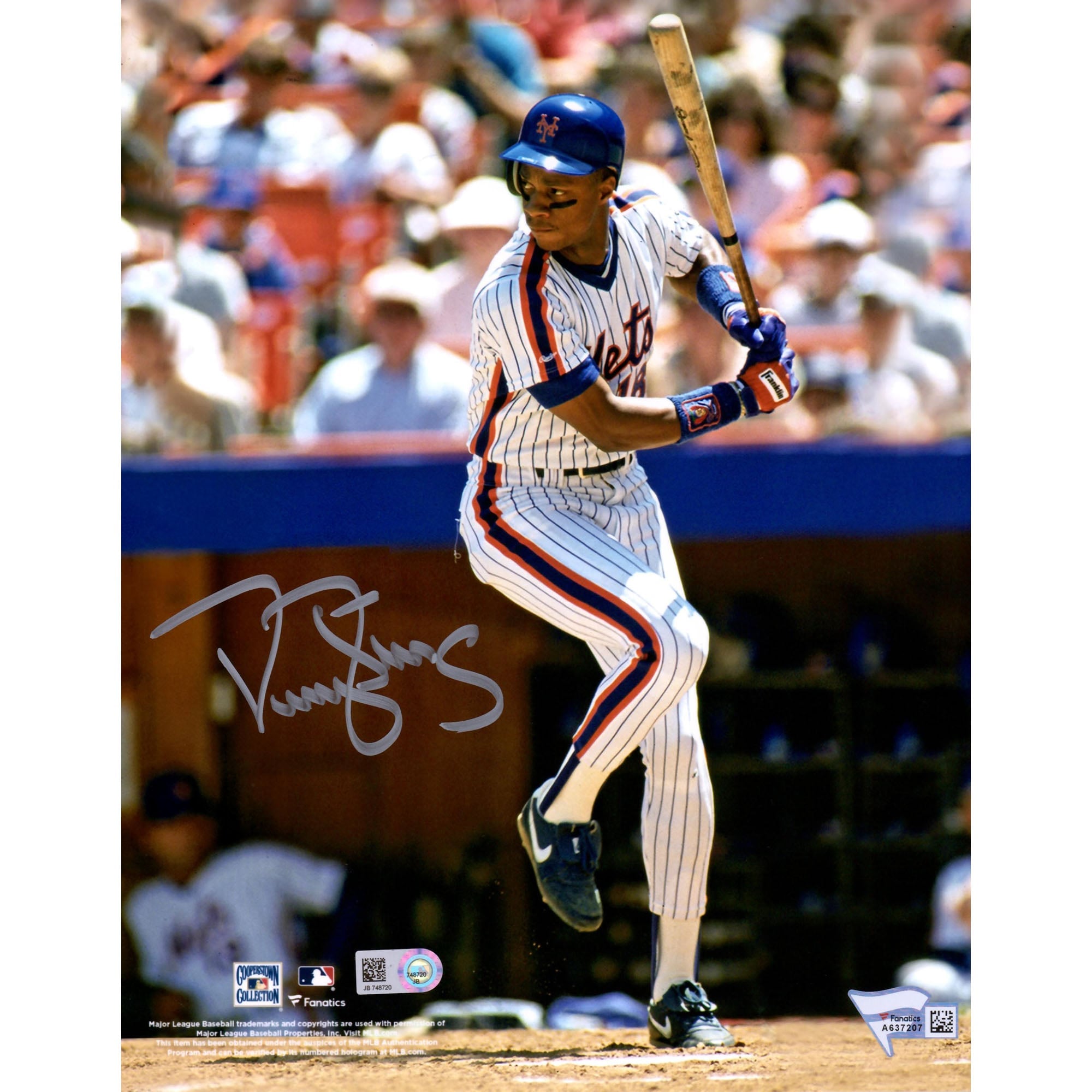 Photo de Darryl Strawberry, joueur des Mets de New York, autographiée (8 x 10 pouces).