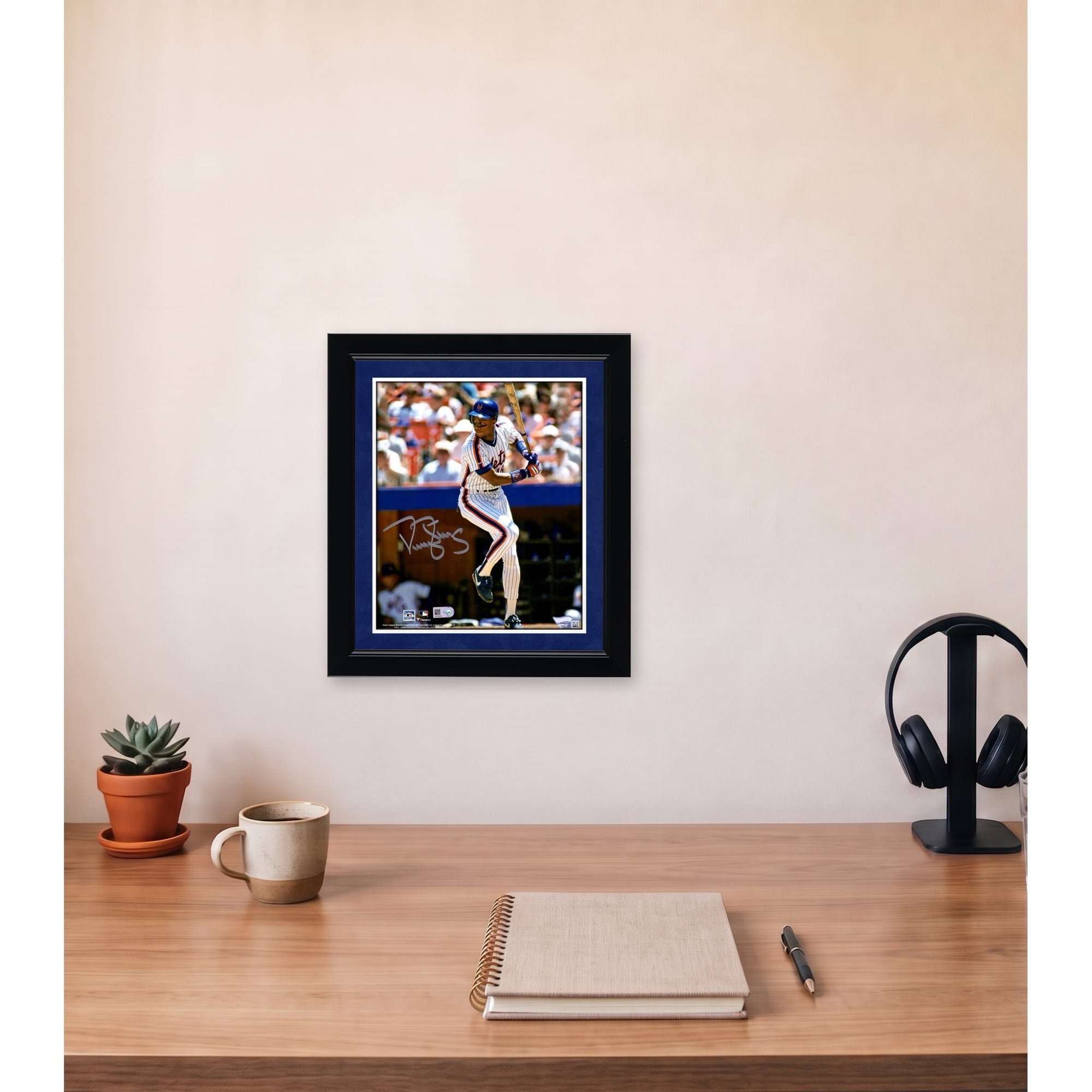 Photo de Darryl Strawberry, joueur des Mets de New York, autographiée (8 x 10 pouces).