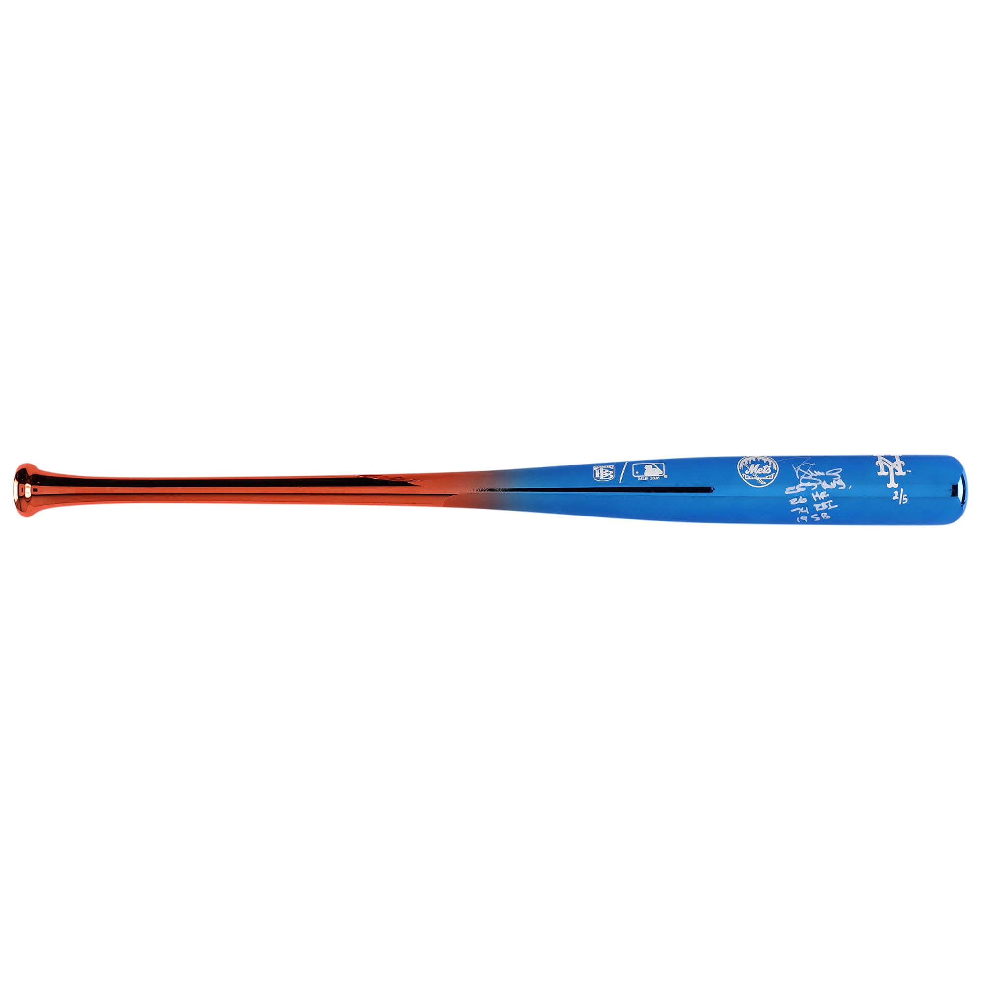 Bâton chromé Big Time Bats autographié par Darryl Strawberry des Mets de New York, avec inscriptions multiples de son année de recrue - Édition limitée à 5 exemplaires