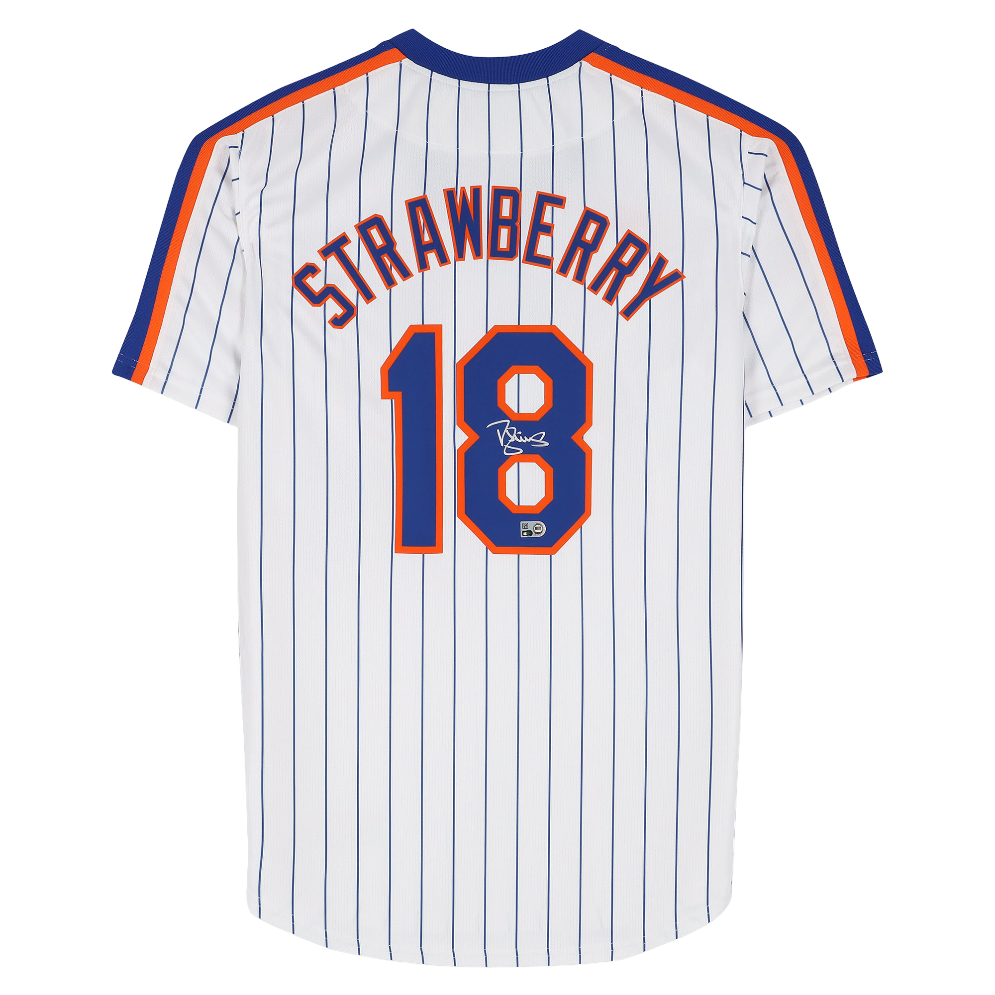 Maillot blanc Nike Cooperstown Limited autographié par Darryl Strawberry des Mets de New York