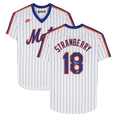 Darryl Strawberry New York Mets Autographed Fanatics Authentic White Nike Cooperstown Limited Jersey