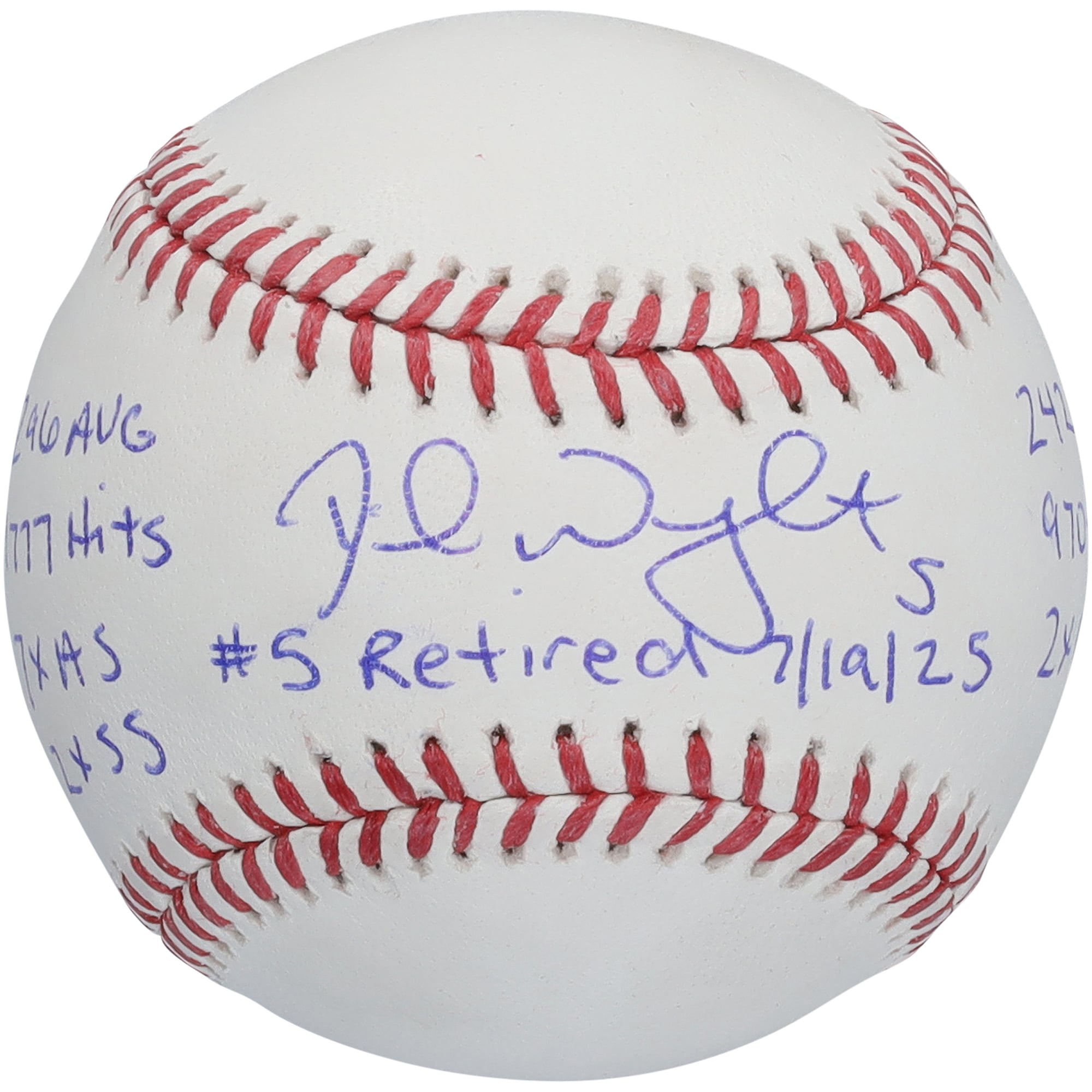 David Wright New York Mets Autographed Baseball with Multiple Inscriptions - Limited Edition #5/5