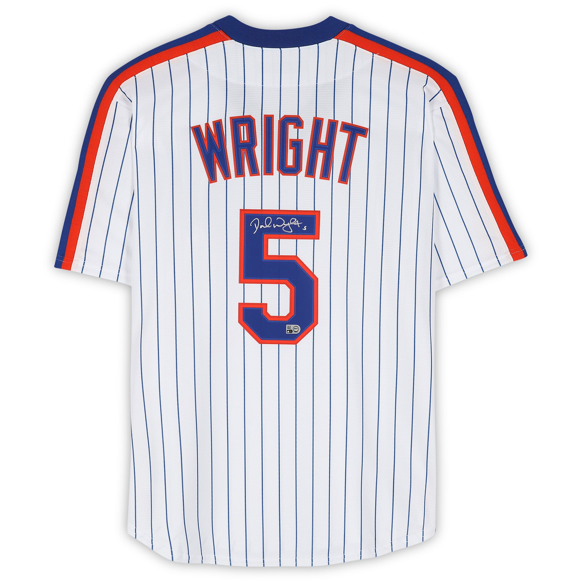 David Wright New York Mets Autographed White Nike Cooperstown Replica Jersey