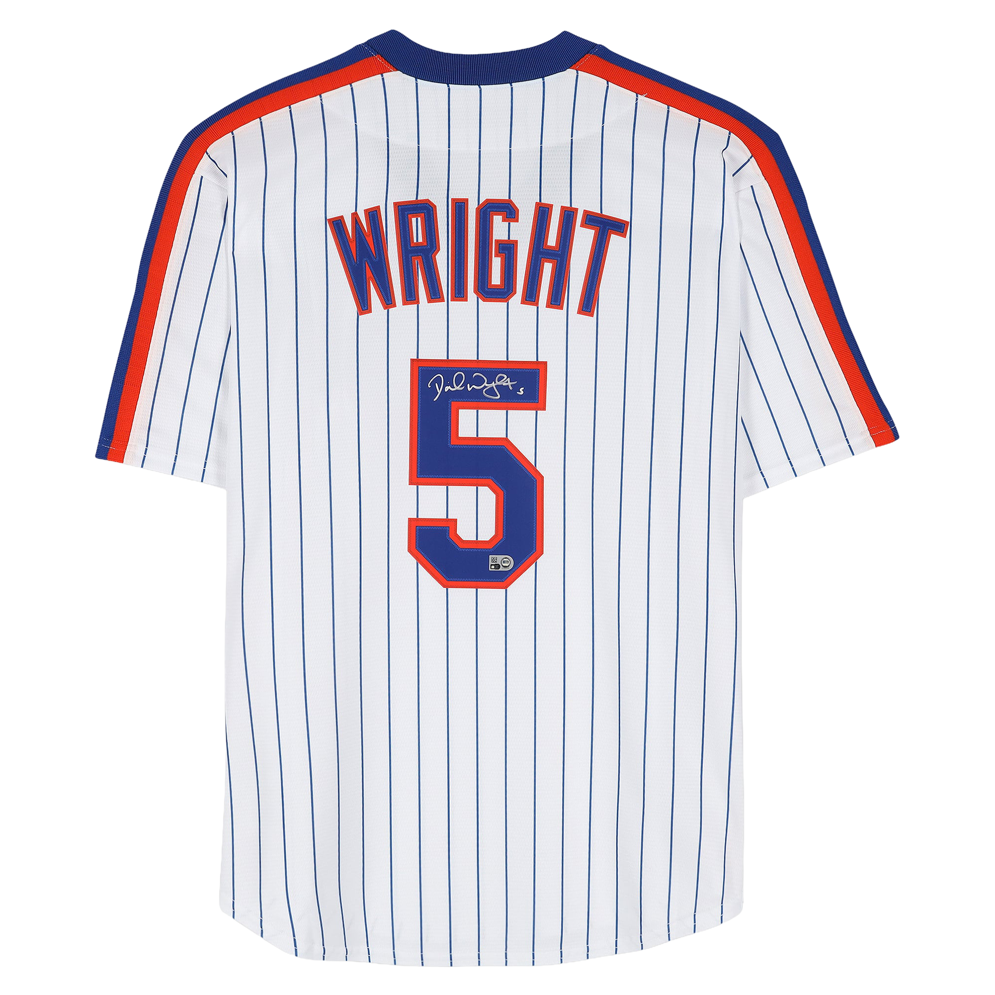 David Wright New York Mets Autographed White Nike Cooperstown Replica Jersey