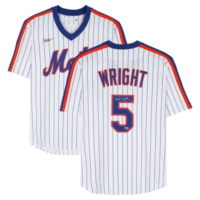 David Wright New York Mets Autographed Fanatics Authentic White Nike Cooperstown Replica Jersey  