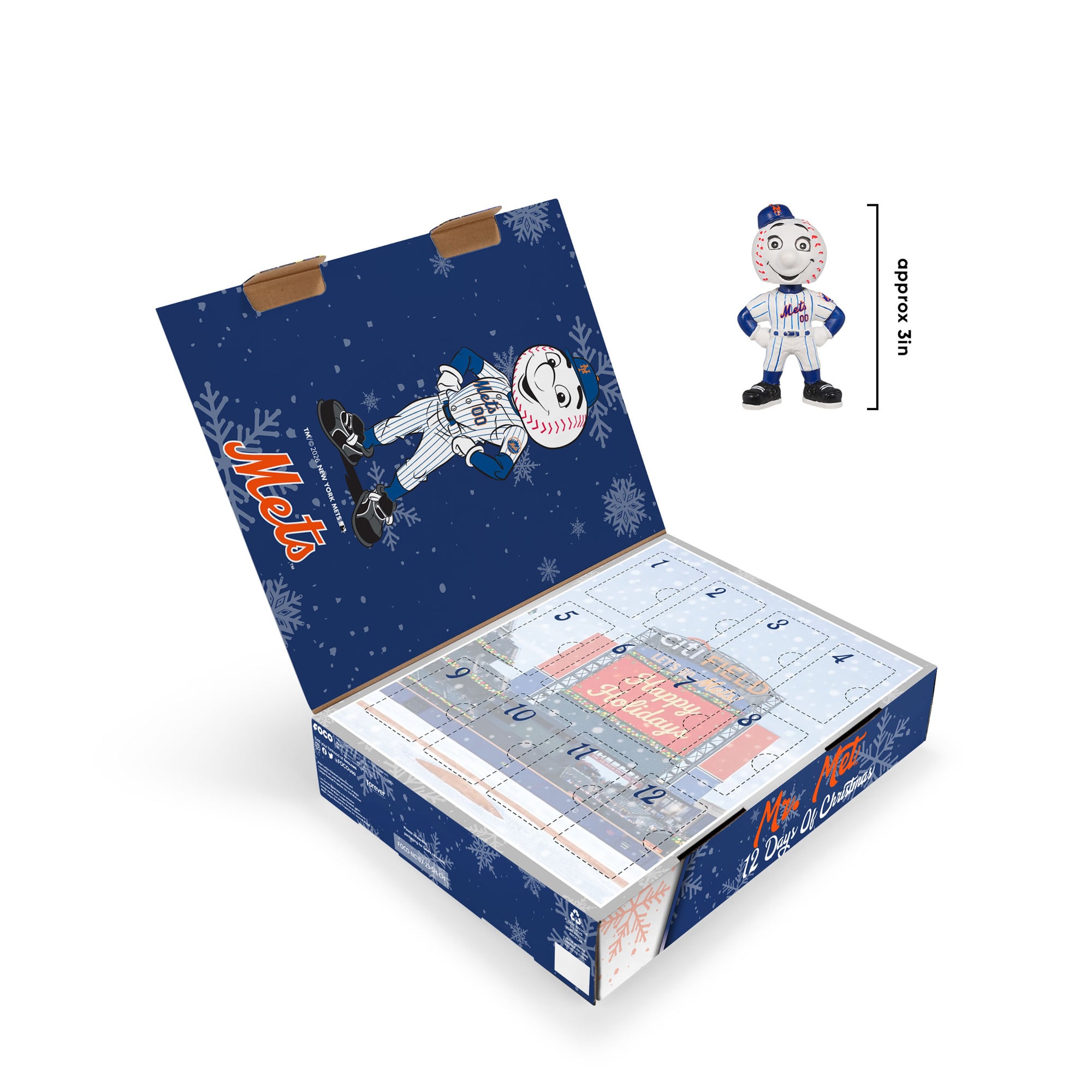 FOCO New York Mets Mascot Bobblehead Advent Calendar