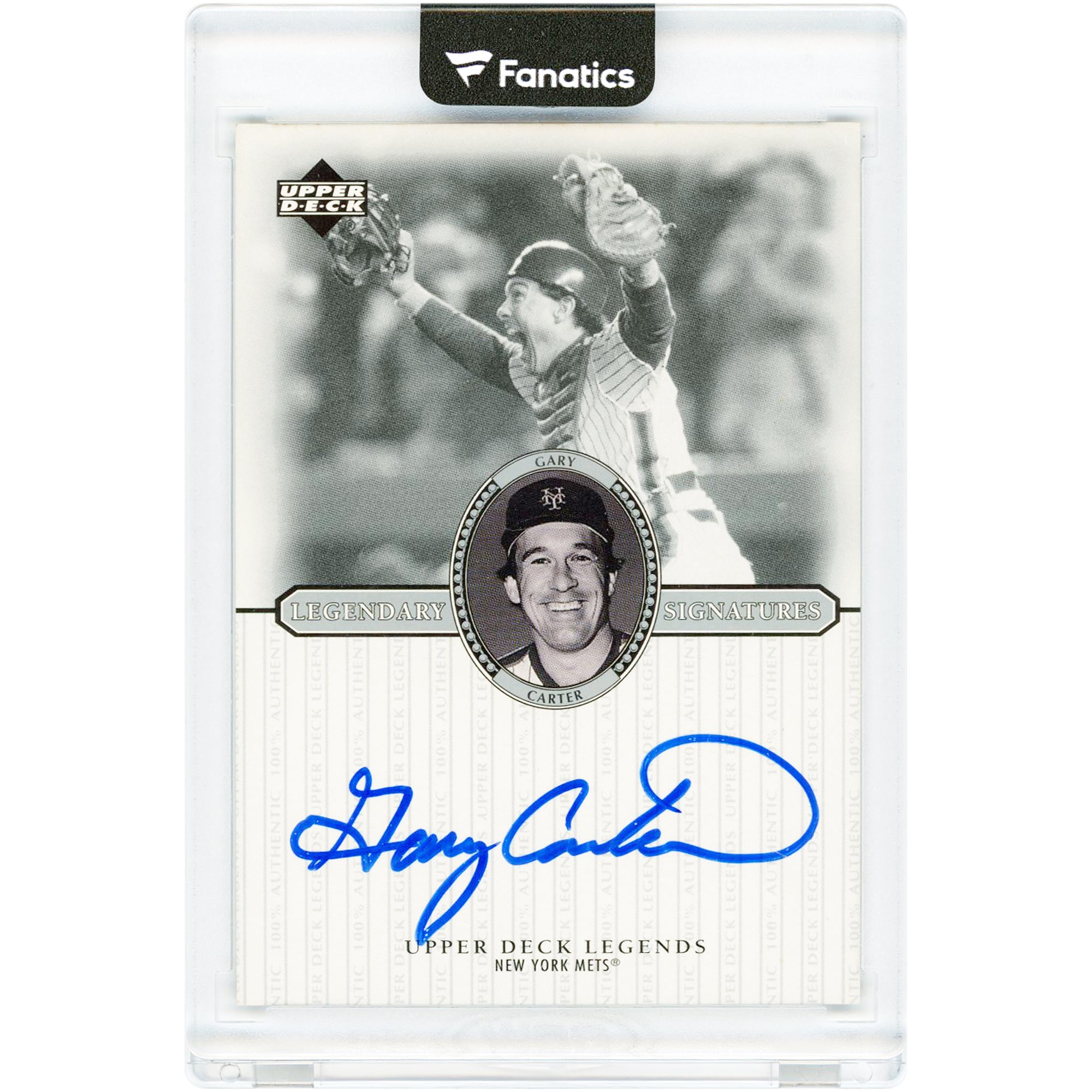 Carte autographiée Gary Carter des Mets de New York, collection Upper Deck Legends Legendary Signatures 2000, numéro S-GC