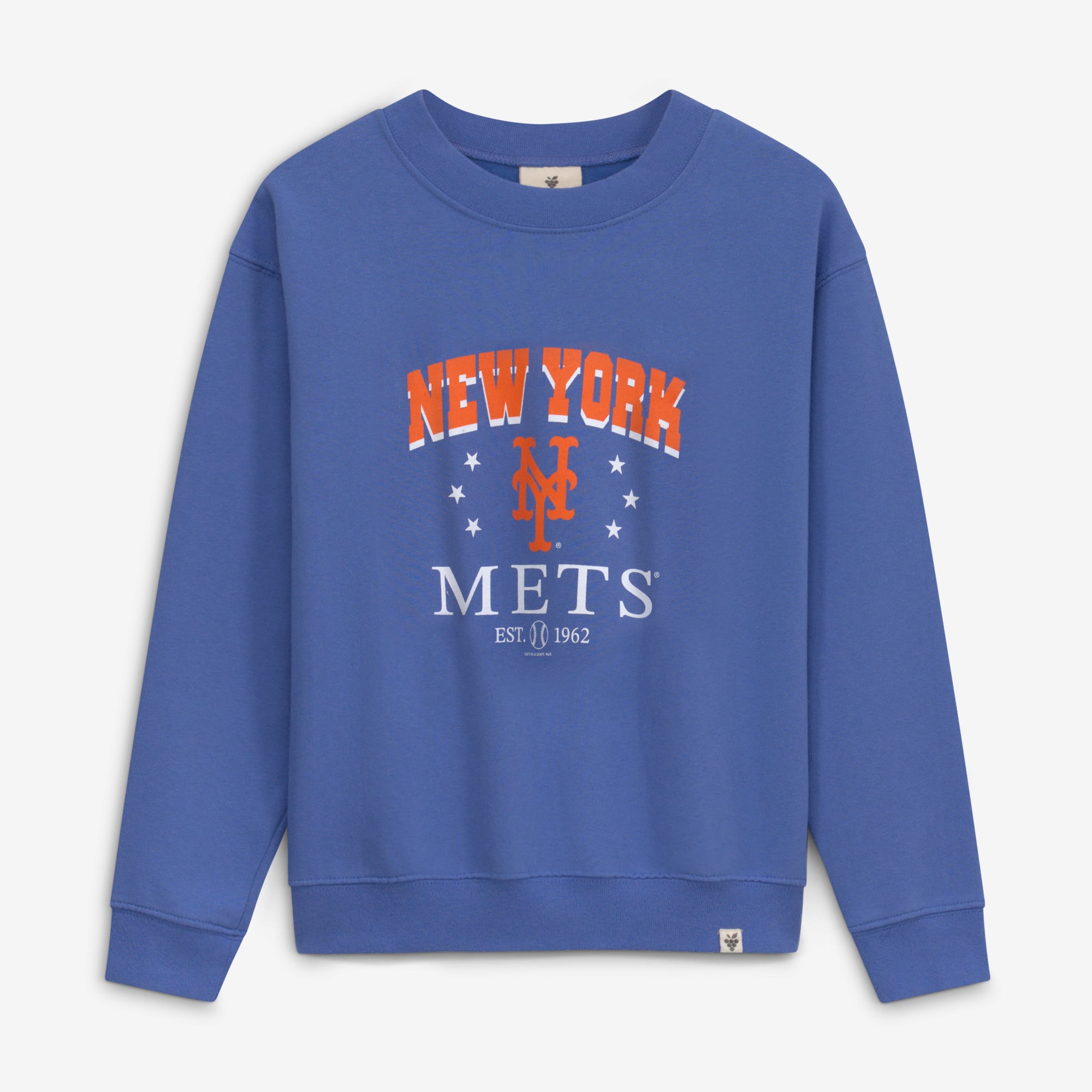 Girls Youth Soft as a Grape Royal New York Mets Pigment Dyed Sweatshirt