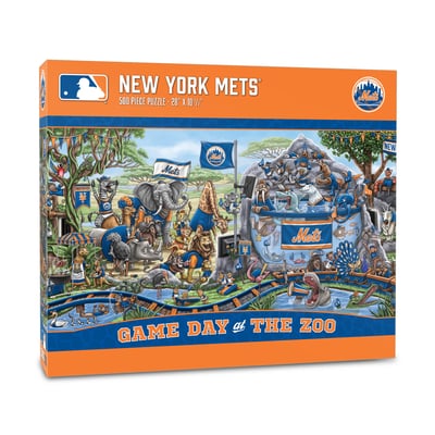 New York Mets IDNA 10.5" x 28" Game Day at the Zoo 500-Piece Puzzle