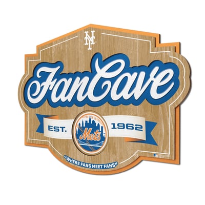 New York Mets IDNA 12.5" x 17" Fan Cave Sign
