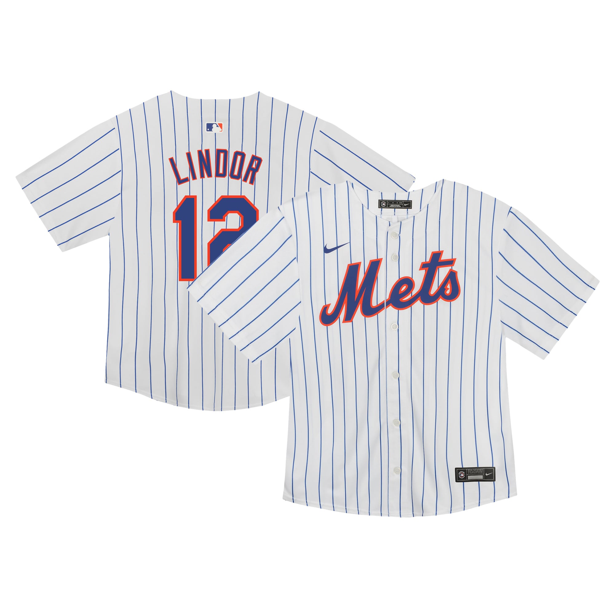 Maillot de match Nike Francisco Lindor pour bébé, blanc, New York Mets