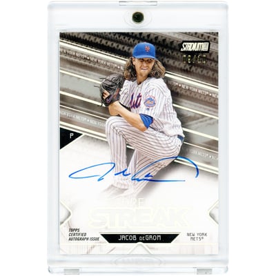 Jacob deGrom New York Mets Autographed 2017 Topps Stadium Club Scoreless Streak #SSA-JD #9/10 Card