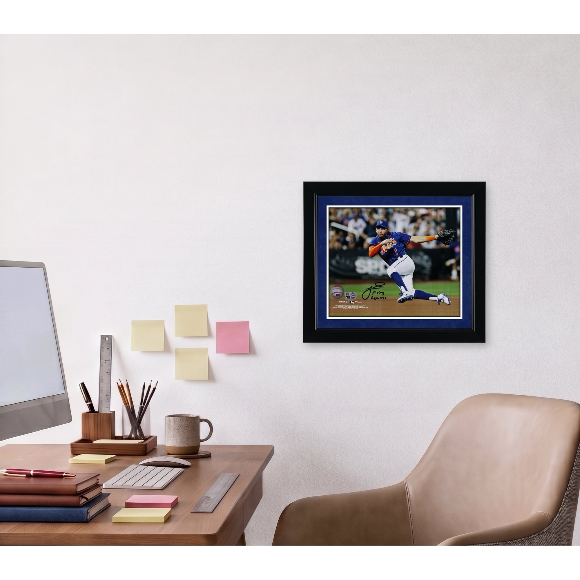 Jeff McNeil New York Mets Autographed 8" x 10" Jump Throw Photograph with "Flying Squirrel" Inscription
