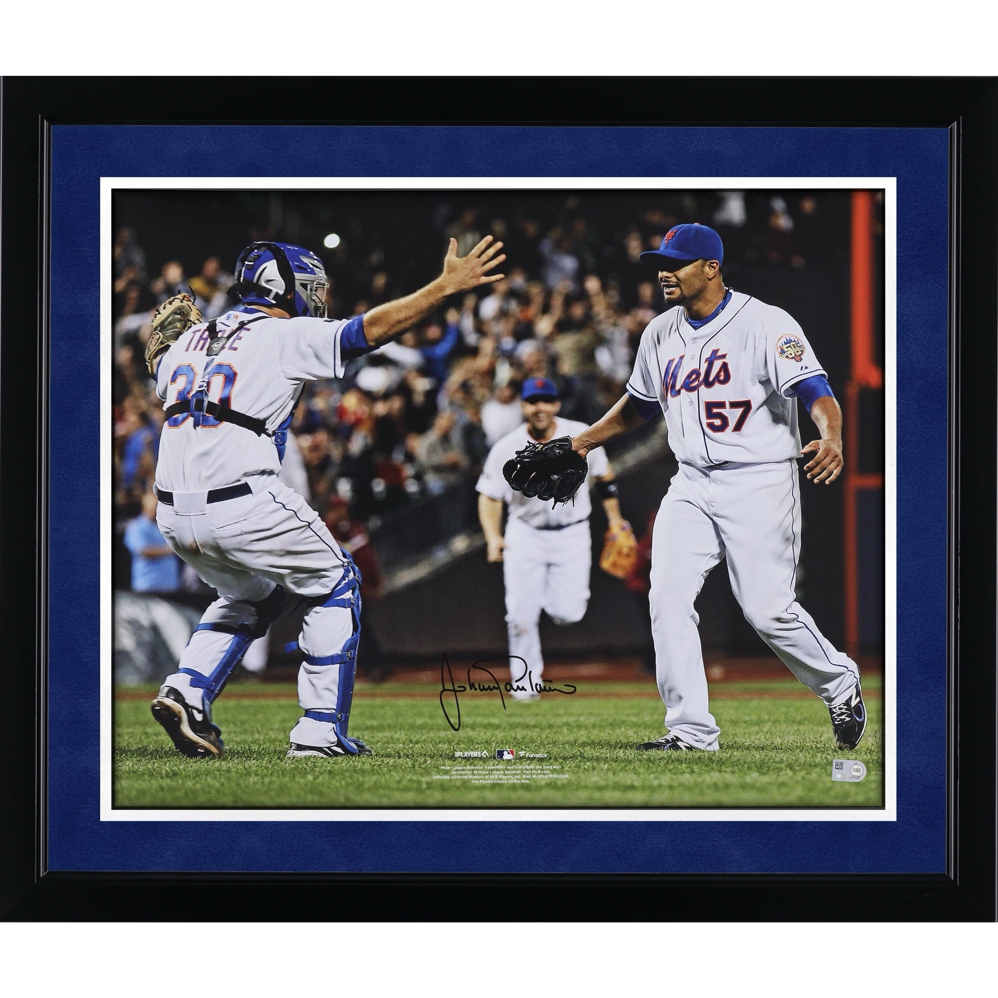 Johan Santana New York Mets Autographed 16" x 20" No Hitter Celebration Photograph