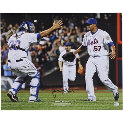 Johan Santana New York Mets Autographed Fanatics Authentic 16" x 20" No Hitter Celebration Photograph  