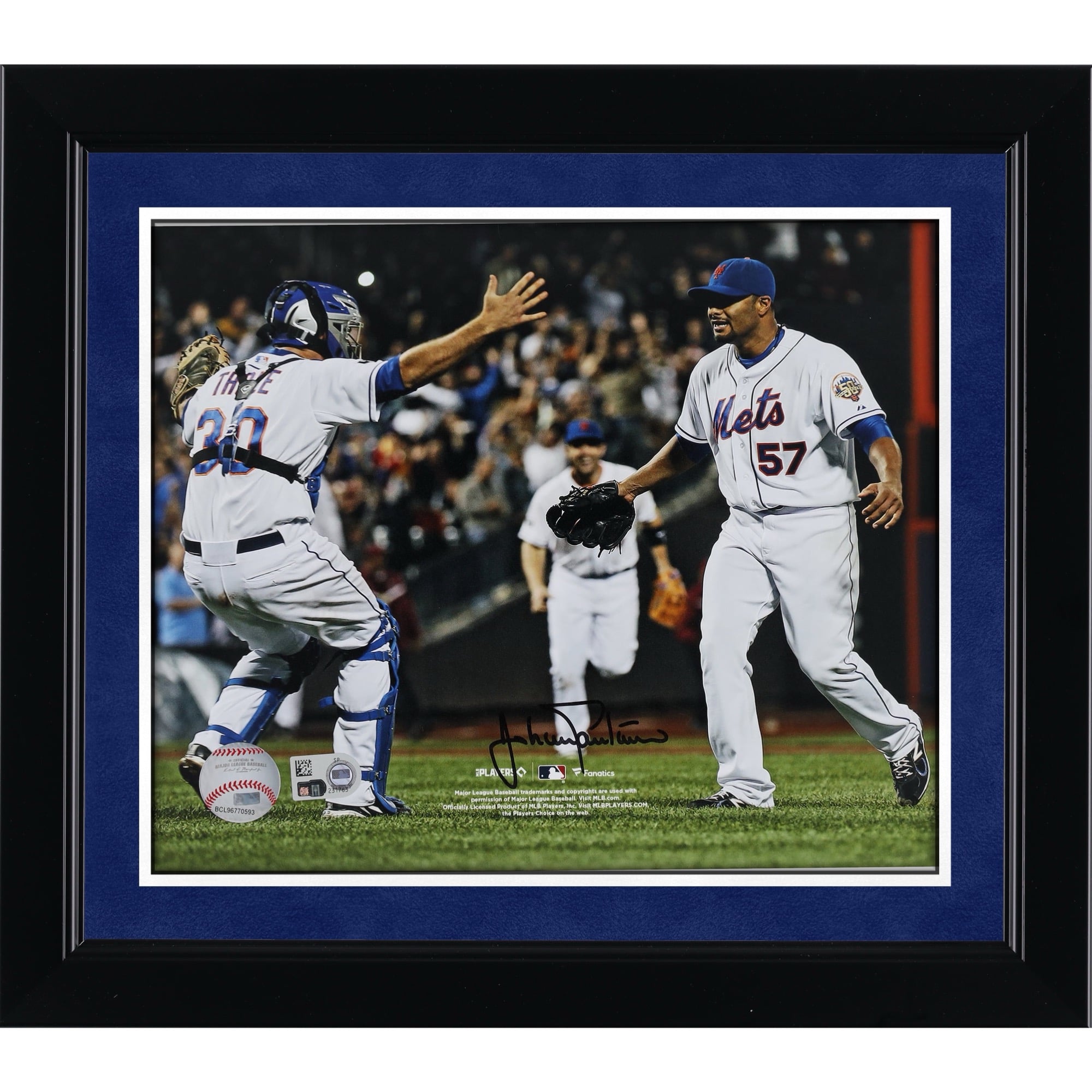Johan Santana New York Mets Autographed 8" x 10" No Hitter Celebration Photograph