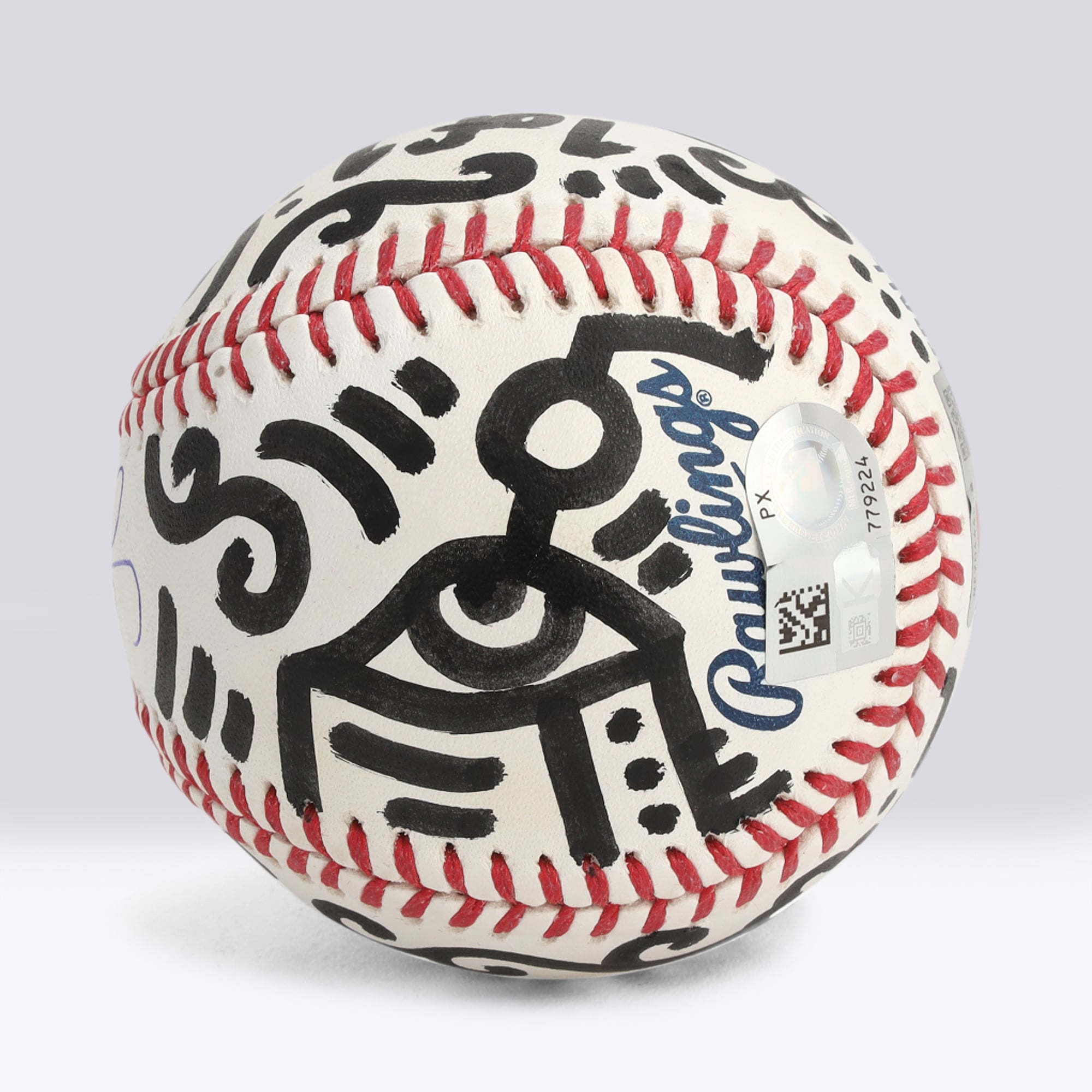 Balle de baseball autographiée par Juan Soto (New York Mets) - Illustration d'Alex Alpert - Édition limitée n° 1/1 - NF70444518
