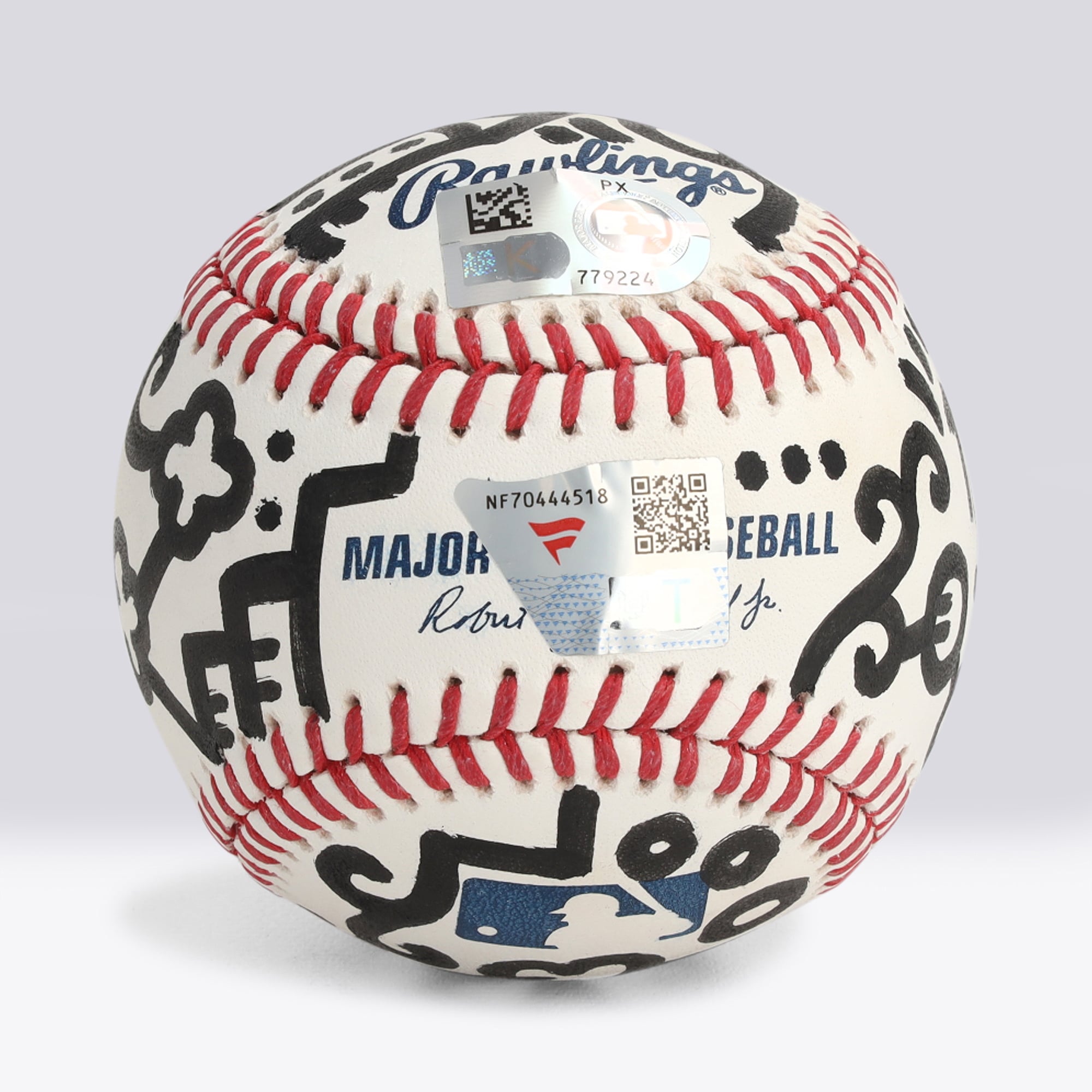 Balle de baseball autographiée par Juan Soto (New York Mets) - Illustration d'Alex Alpert - Édition limitée n° 1/1 - NF70444518