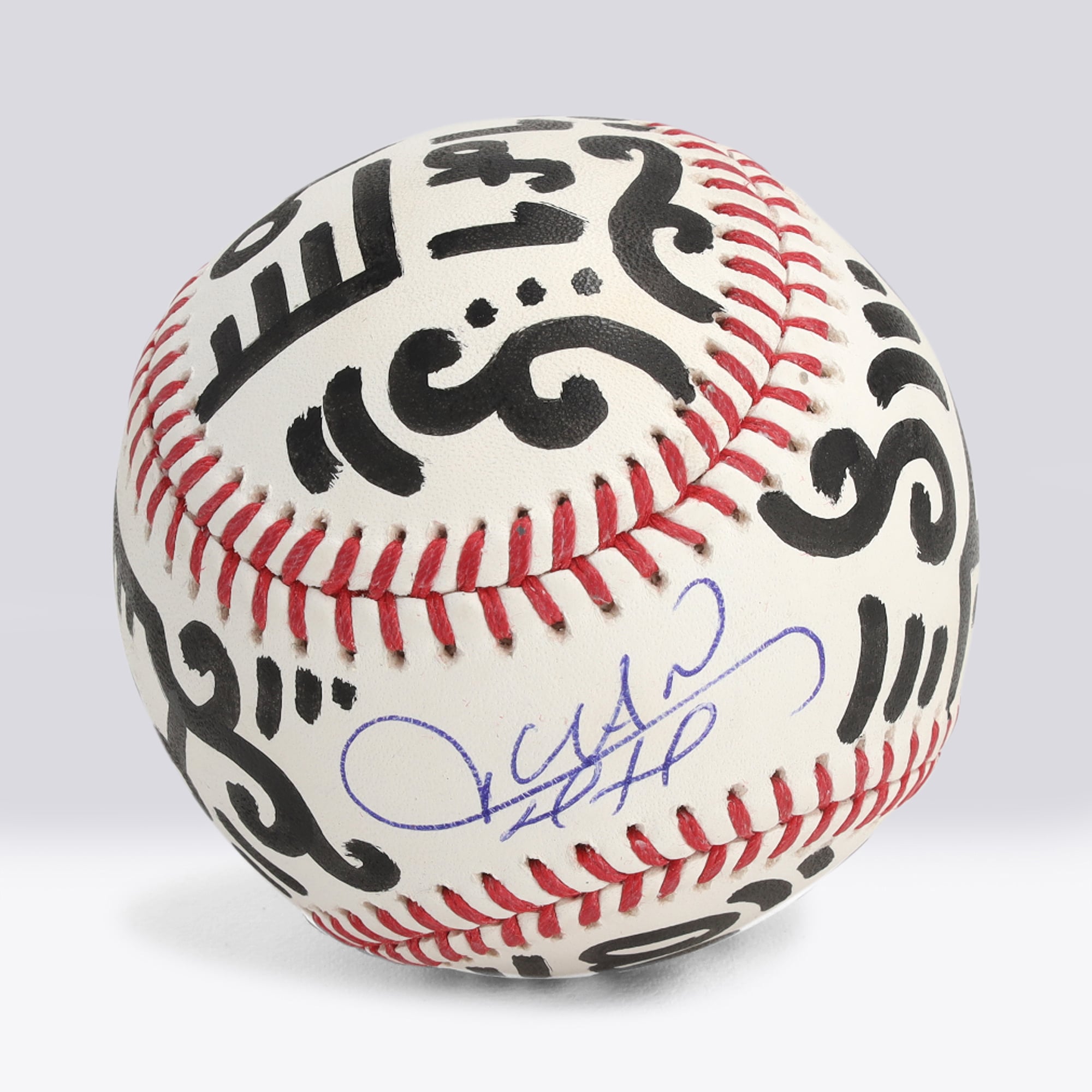 Balle de baseball autographiée par Juan Soto (New York Mets) - Illustration d'Alex Alpert - Édition limitée n° 1/1 - NF70444518