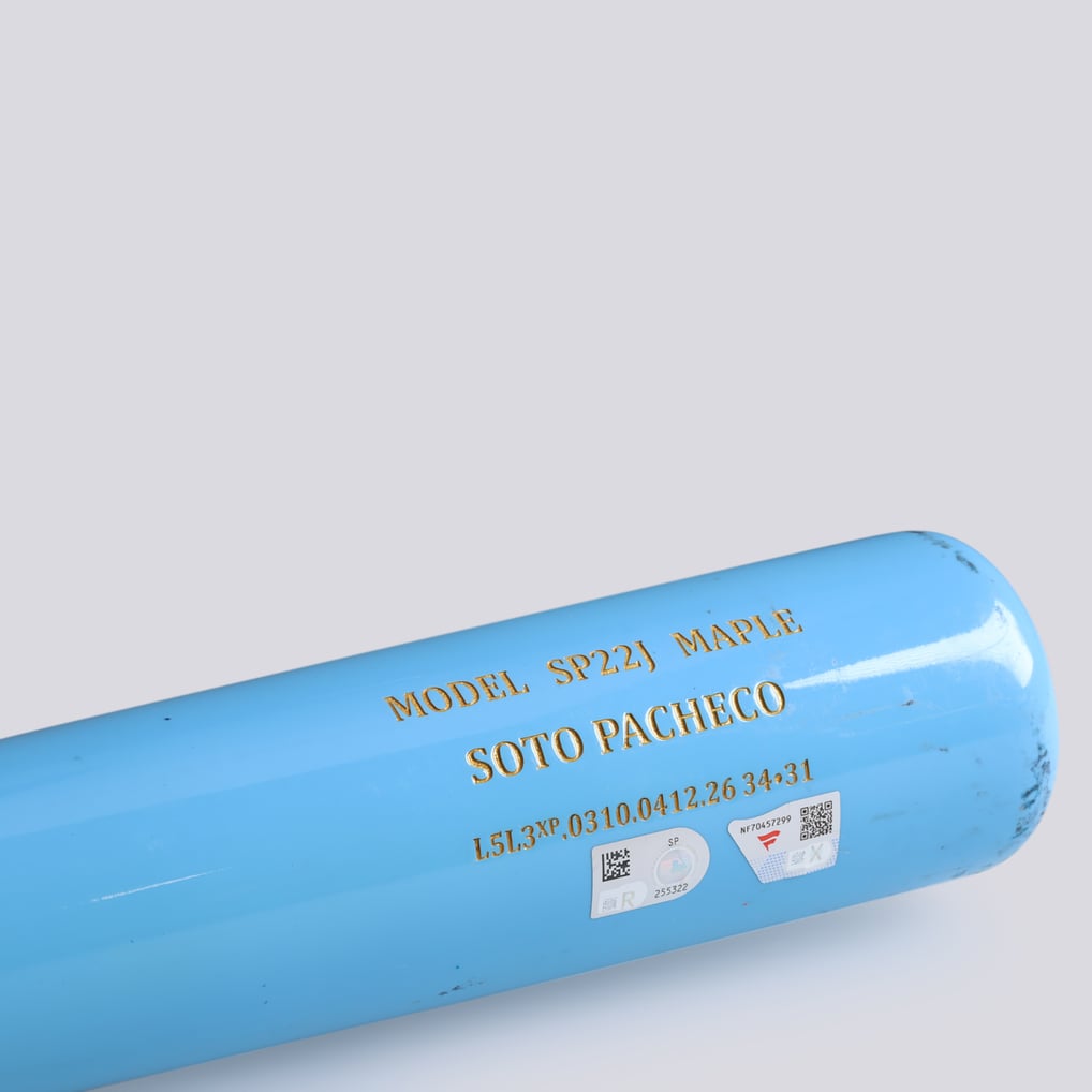 Juan Soto New York Mets Player-Issued Blue and Tan Chandler Bat from ...