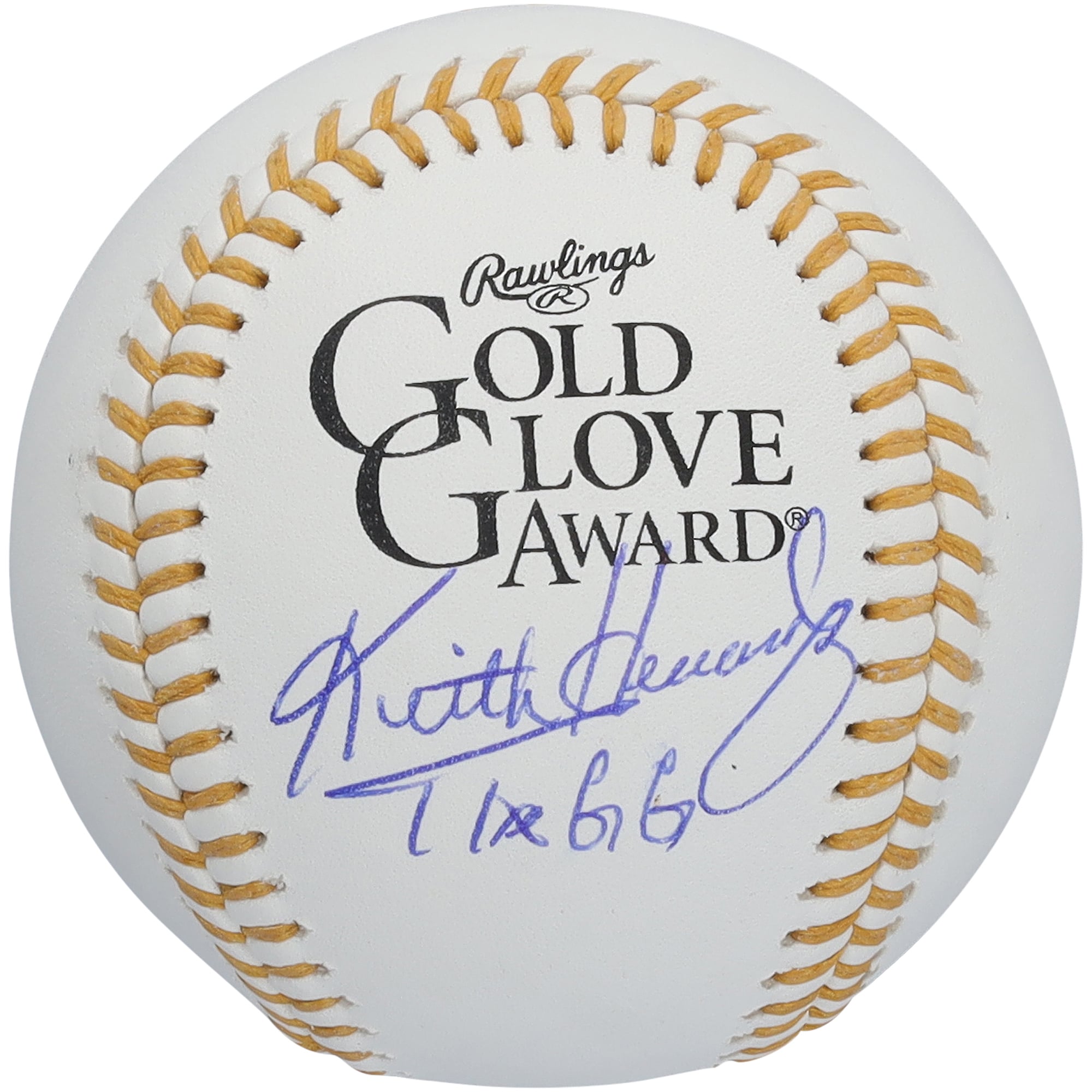 Keith Hernandez New York Mets Autographed Gold Glove Logo Baseball with "11x GG" Inscription