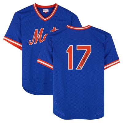 Keith Hernandez New York Mets Autographed Fanatics Authentic Royal Mitchell & Ness Batting Practice Jersey  