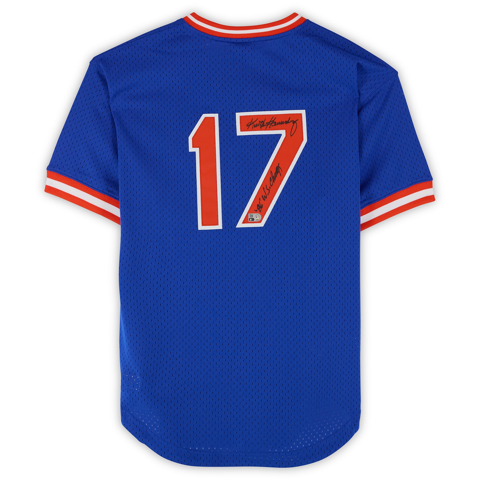Keith Hernandez New York Mets Autographed Royal Mitchell & Ness Batting Practice Jersey with "86 WS Champs" Inscription