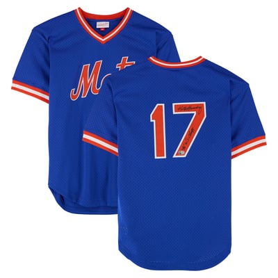 Keith Hernandez New York Mets Autographed Fanatics Authentic Royal Mitchell & Ness Batting Practice Jersey with "86 WS Champs" Inscription 