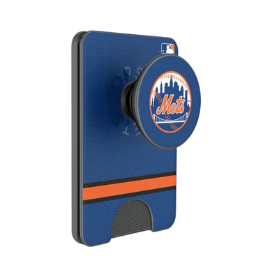 New York Mets Keyscaper Stripe PopSockets Magnetic Wallet