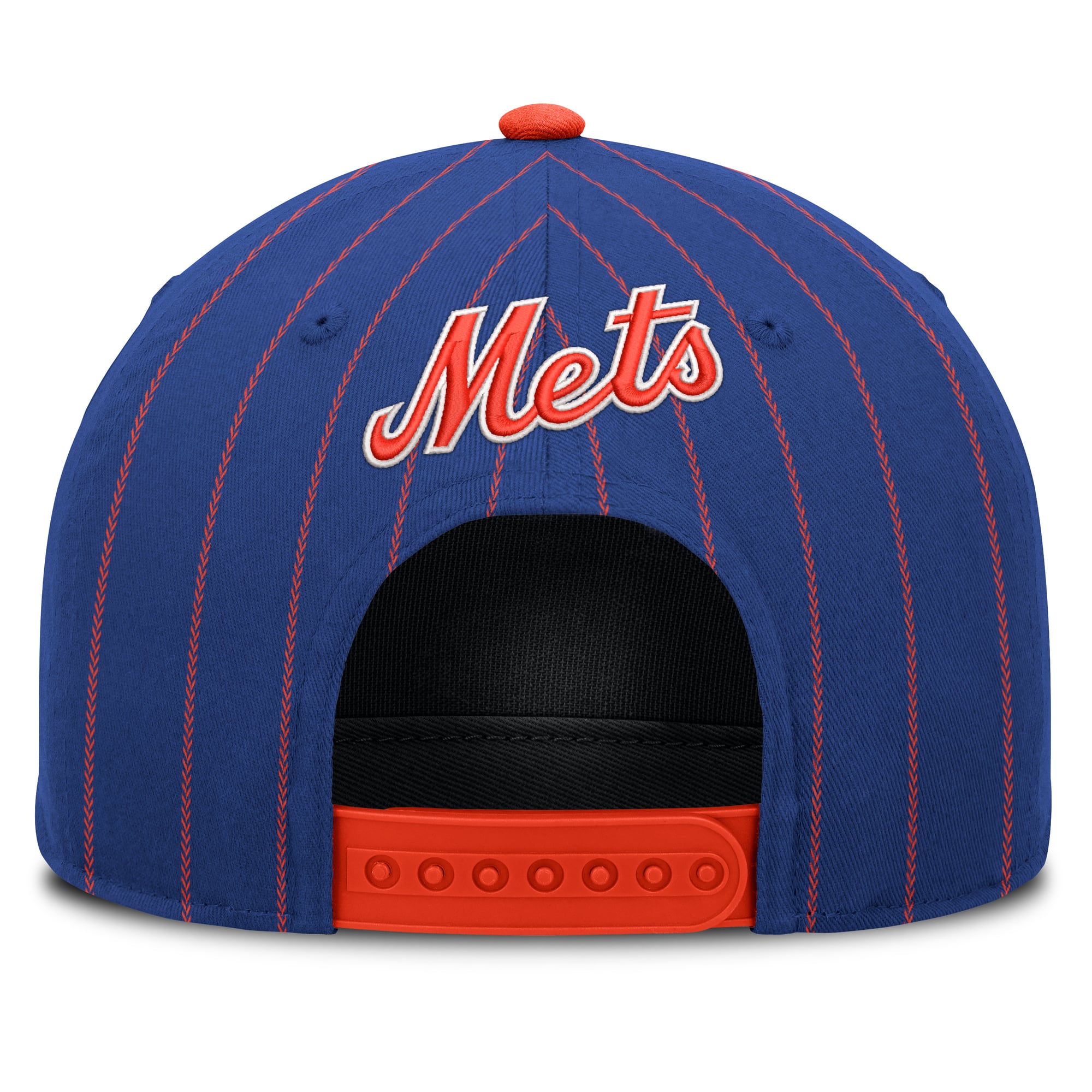 Casquette ajustable Nike pour homme, bleu royal/orange, New York Mets Cooperstown Rise, modèle A-Frame