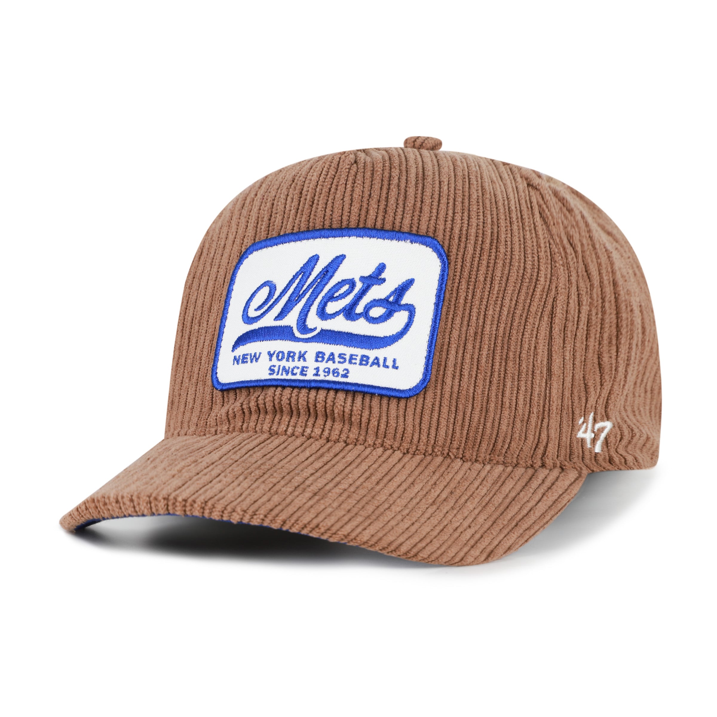 Casquette ajustable en velours côtelé marron New York Mets « 47 » pour homme