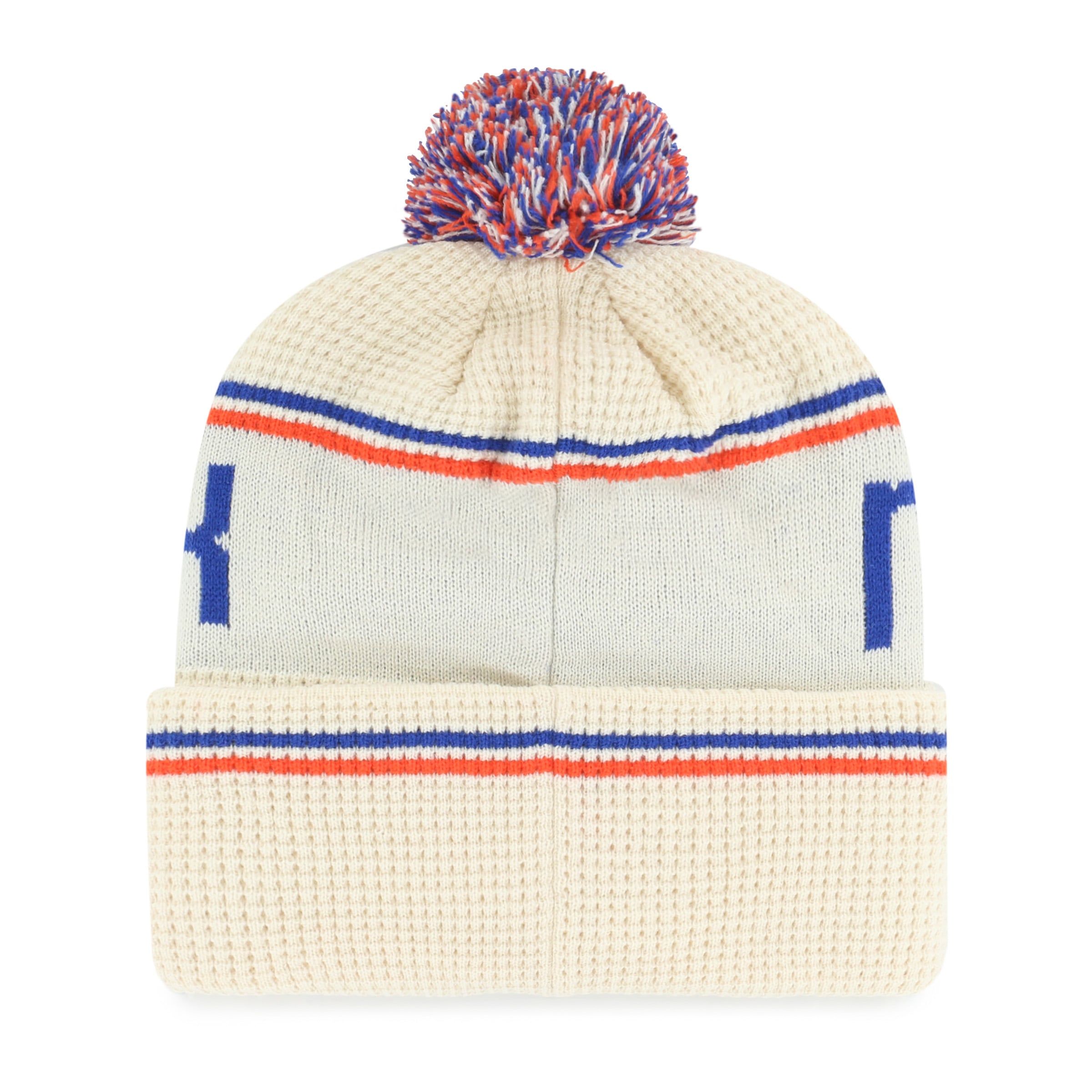 Bonnet à revers en maille à pompon « 47 Natural New York Mets » pour homme