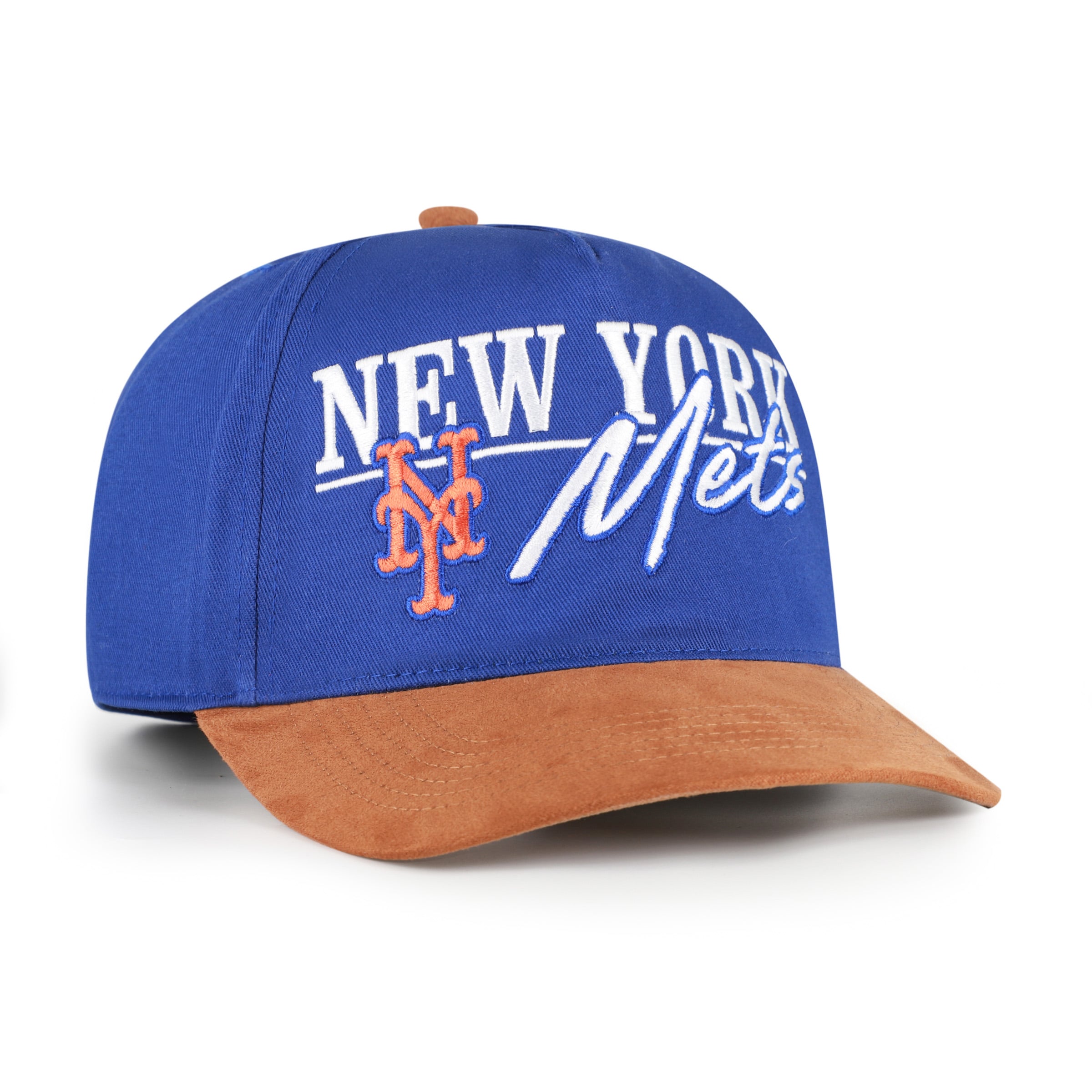 Men's '47 Royal/Light Brown New York Mets Scribe Line Hitch Adjustable Hat